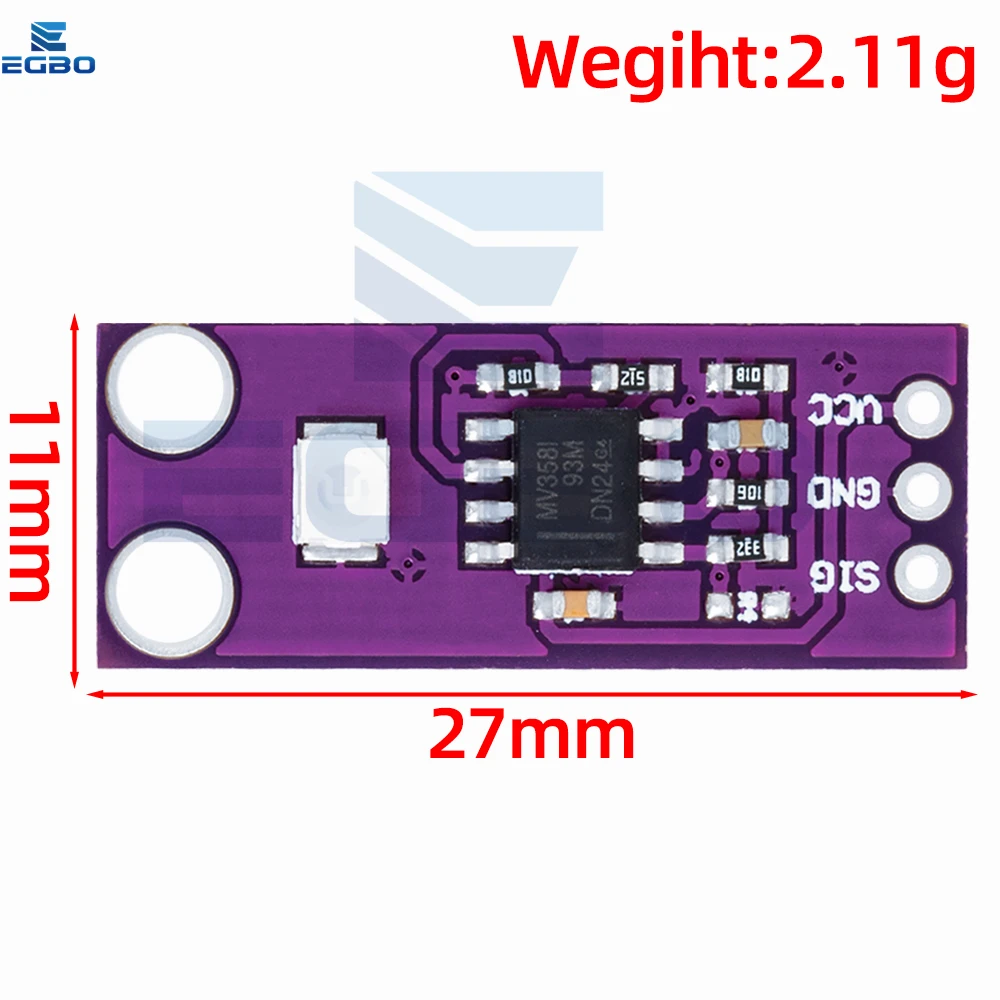 وحدة استشعار كشف أشعة تحت البنفسجية لاردوينو ، مستشعر الضوء ، لوحة PCB الإلكترونية ، مجموعة DIY ، 240 نانومتر-370nm