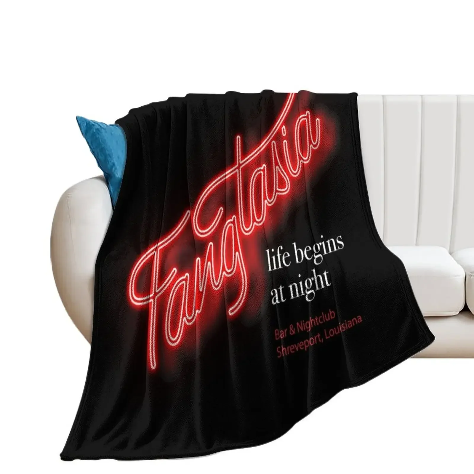 

Fangtasia Nightclub Merch (True Blood) Throw Blanket Picnic For Decorative Sofa Luxury Brand Blankets