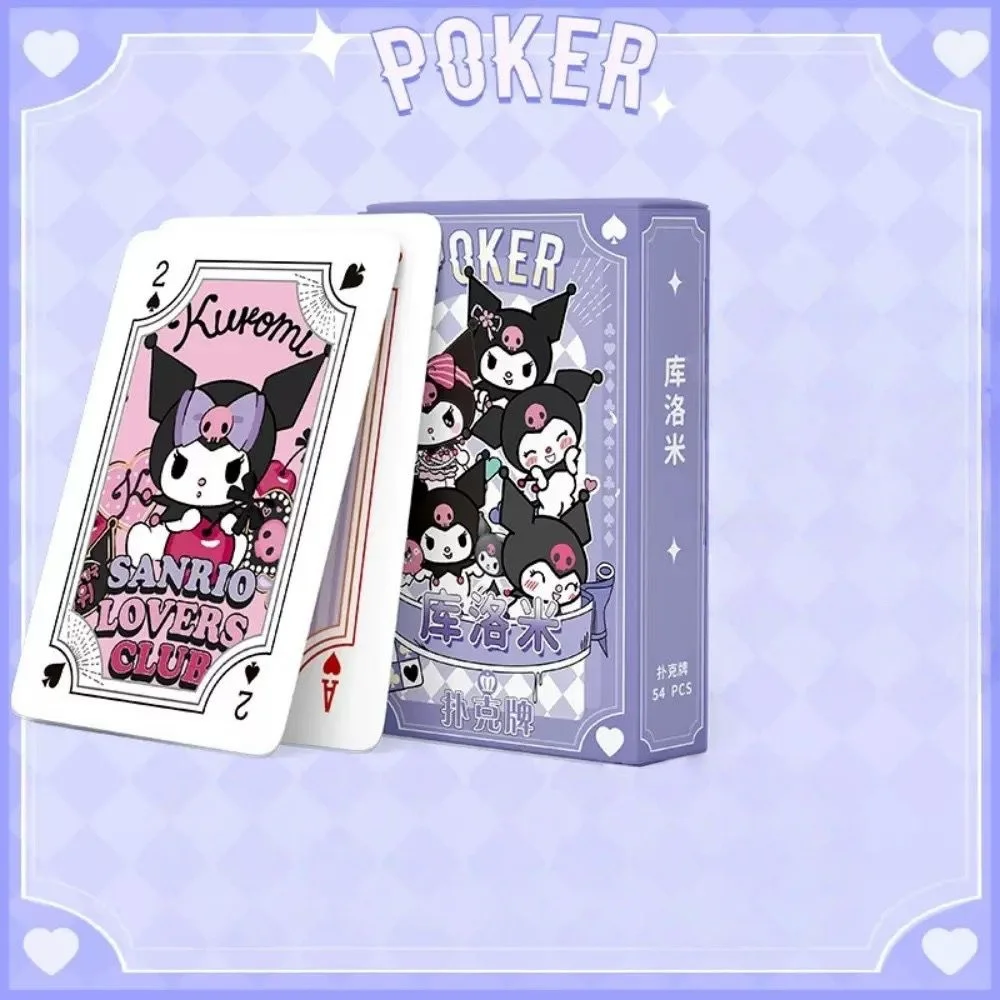 

Sanrio Poker Kawaii мультфильм Kuromi Hello Kitty Cinnamoroll Melody дети играют хобби коллекционные карточные игры коллекция игрушек колода