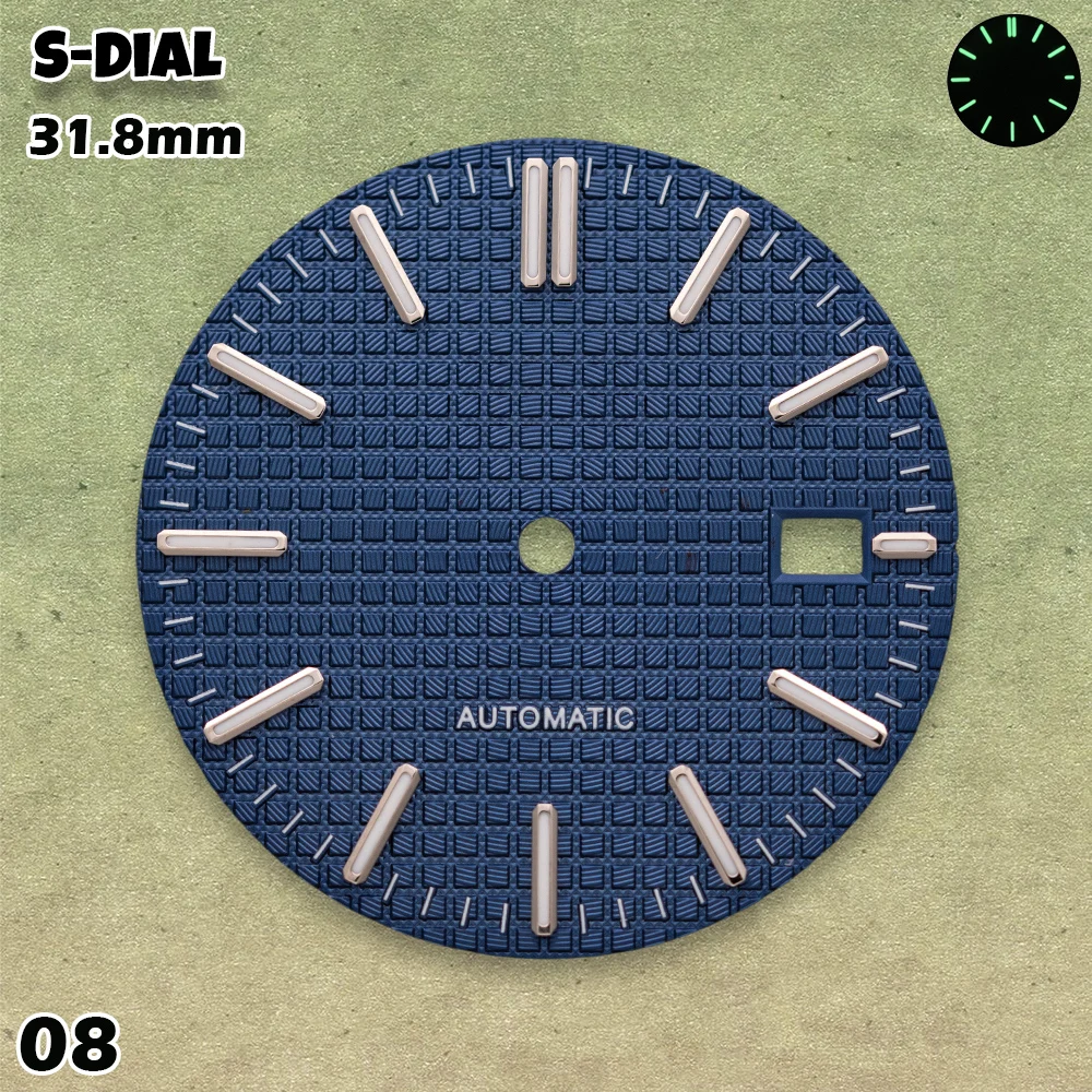 NG S Logo 31.8mm Royal Oak Dial NH36/NH35 movements Green Luminous High Quality Watches for men Watch Modification Accessories view 3