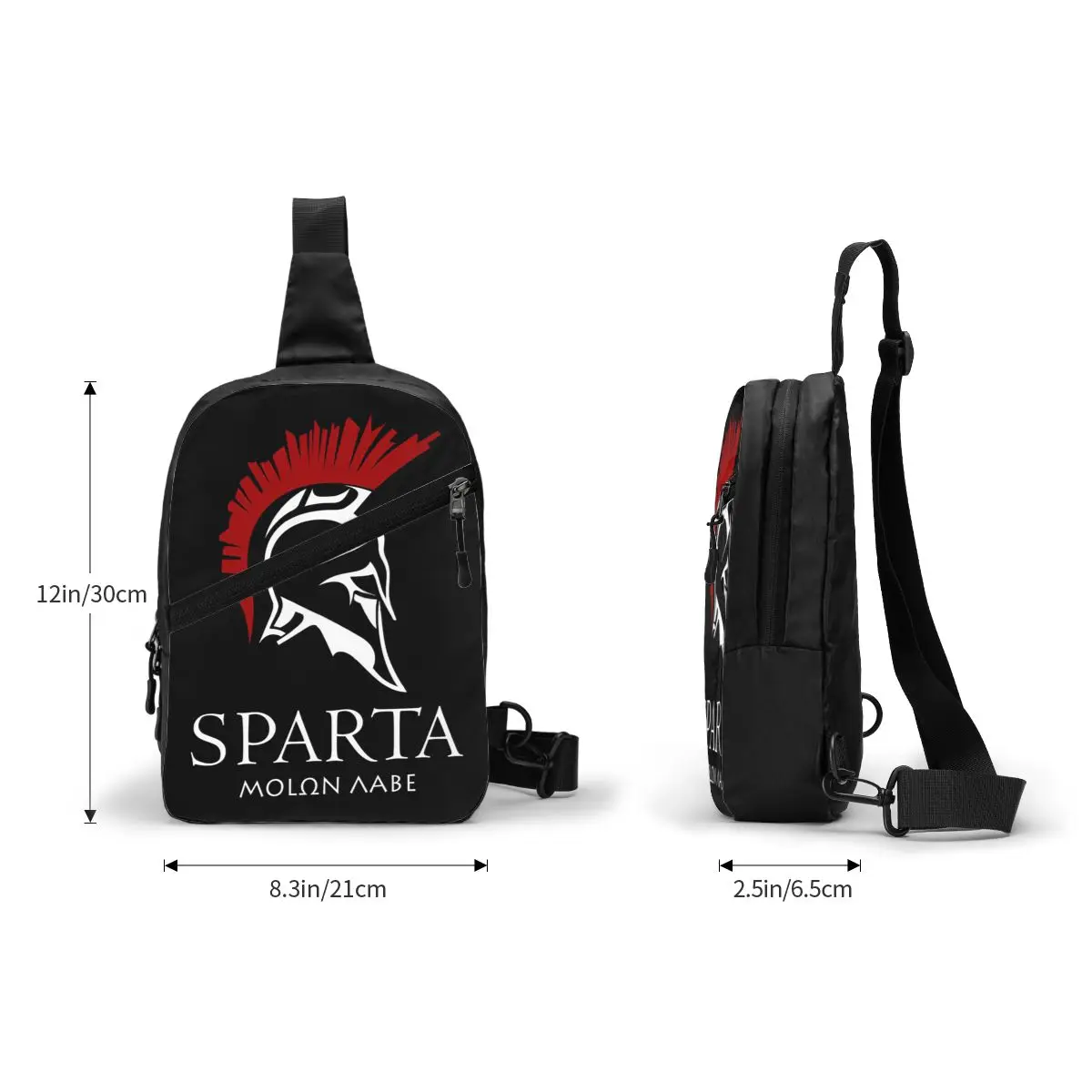 Spartan Molon Labe Sparta Warrior Sling Chest Bag Customized Shoulder Crossbody Backpack for Men Travel Hiking Daypack