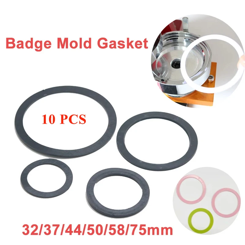 10PCS Badge Rubber Ring Gasket 32/37/44/50/58/75mm in Random Color Suitable for Homemade Badge Machine Molds Making Metal badges