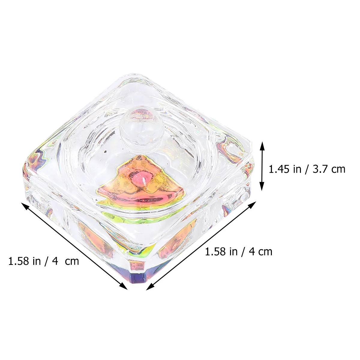 2 Stuks Nail Art Crystal Cup Duurzame Glazen Mengkom voor Acryl Vloeibaar Poeder Professionele Salon Gebruik Nagel Kristallen Glazen Beker