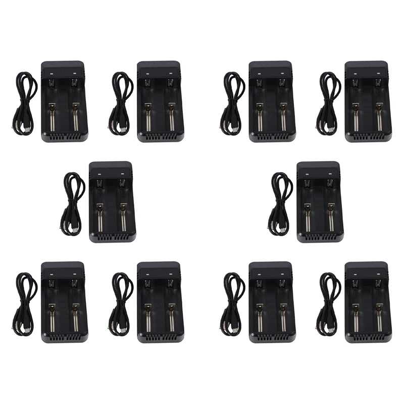 

10X Dual Solts Smart Charger For 32650 26650 18650 17670 16340(Cr123a) Lithium Battery