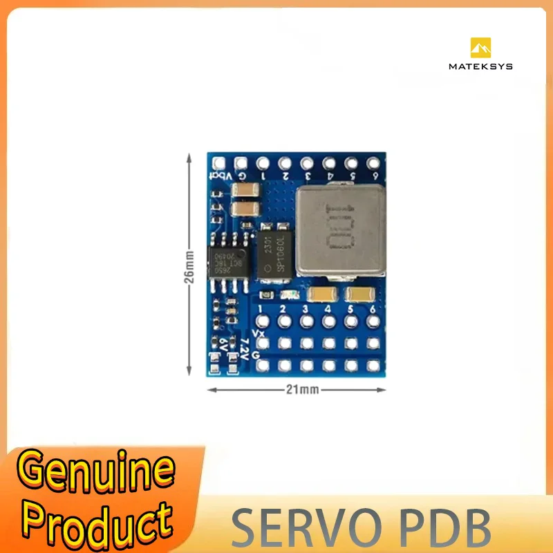 

1PCS MATEK SERVO PDB with BEC 5.5-36V TO 5-8.2V BEC Voltage Power Module 5V/6V/ 7.2V/8.2V Servo Distribution Board For RC Drone