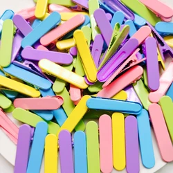 10/20pcs 5cm Metal Ellipse Hairpins Girls Colorful Hairclip Setting Base For DIY Kid Hair Clip Jewelry Making Hair Accessories