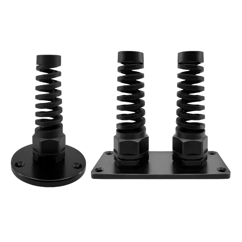 Marine Hydraulic Hose Outlet Fitting with Anti Bend Guide and Fixed Mounting Base for Boat Hose Control and Service