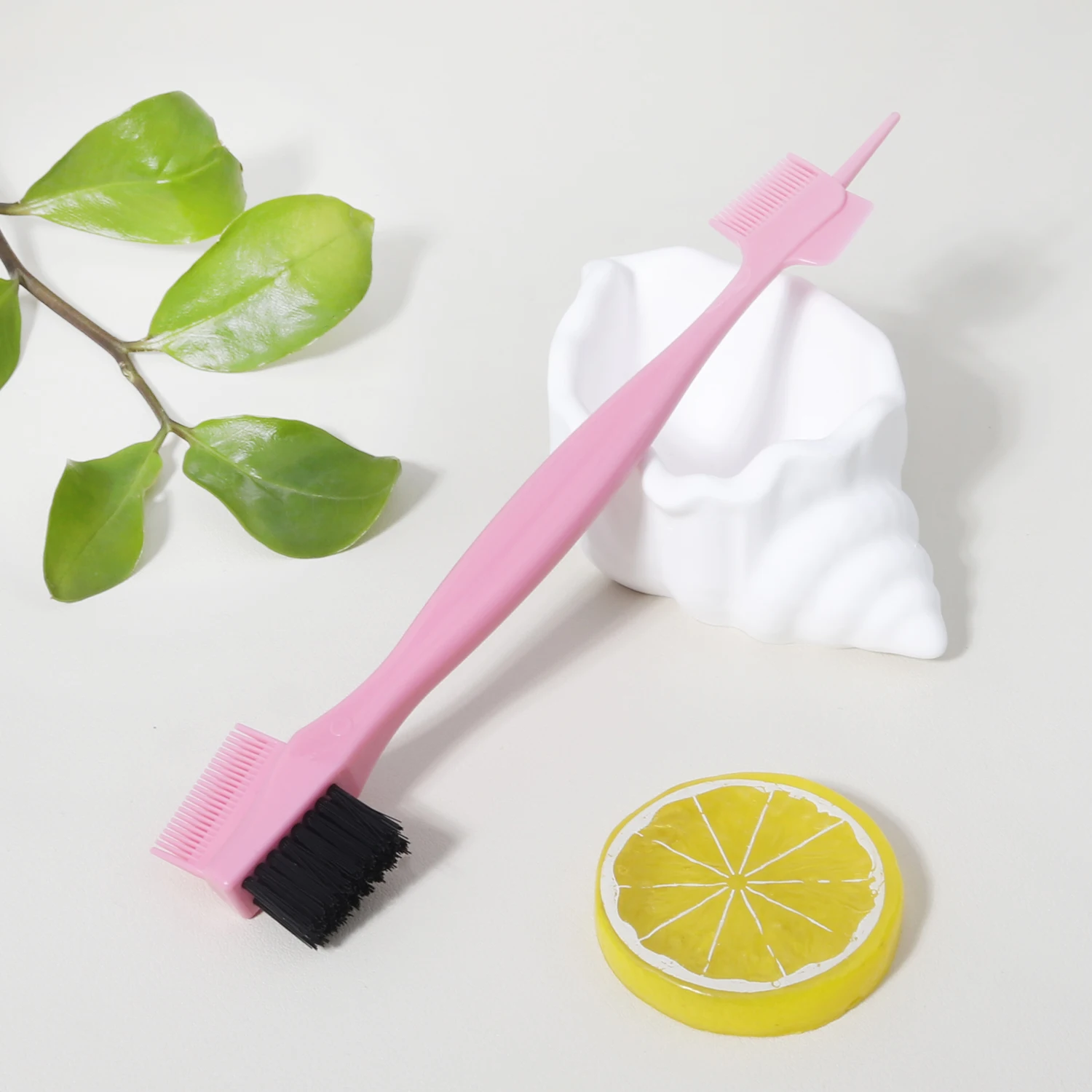 فرشاة شعر متعددة الوظائف للتحكم على الوجهين، فرشاة تحكم بحواف قلم الحواجب، أداة العناية بالشعر، خاصة للشعر المستعار الحقيقي