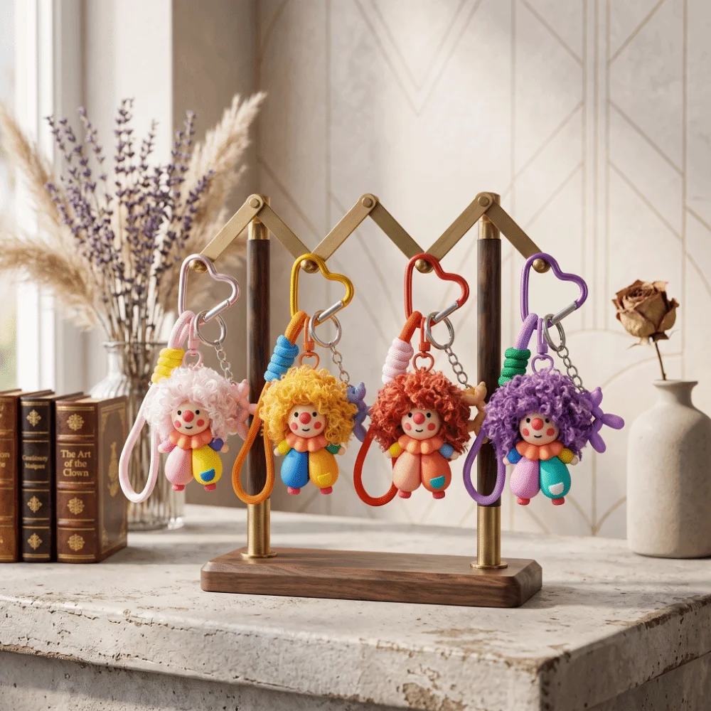 Bag Charm Curly Doll Keychain Fluffy Small Plush Keychain Plush Shaggy Key Ring Ornament Gift