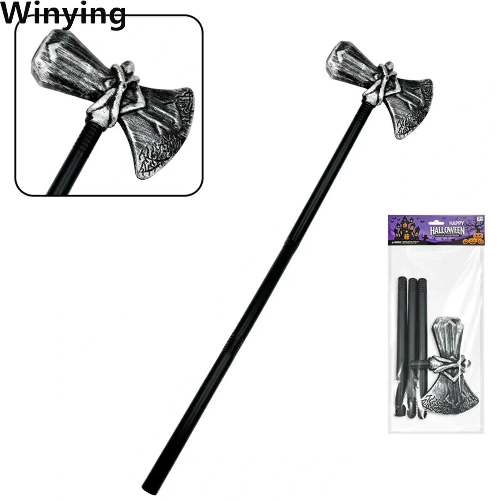 Halloween Cosplay Skull Axe Scepter Decoration Props for Theme Party Cosplay Halloween Stage Performance