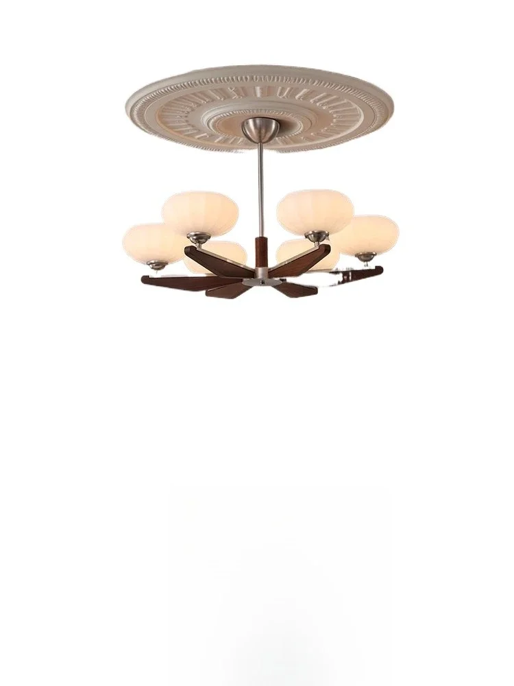 

Medieval wood black walnut solid wood 2025 new retro light luxury high-end Zhongshan lamps