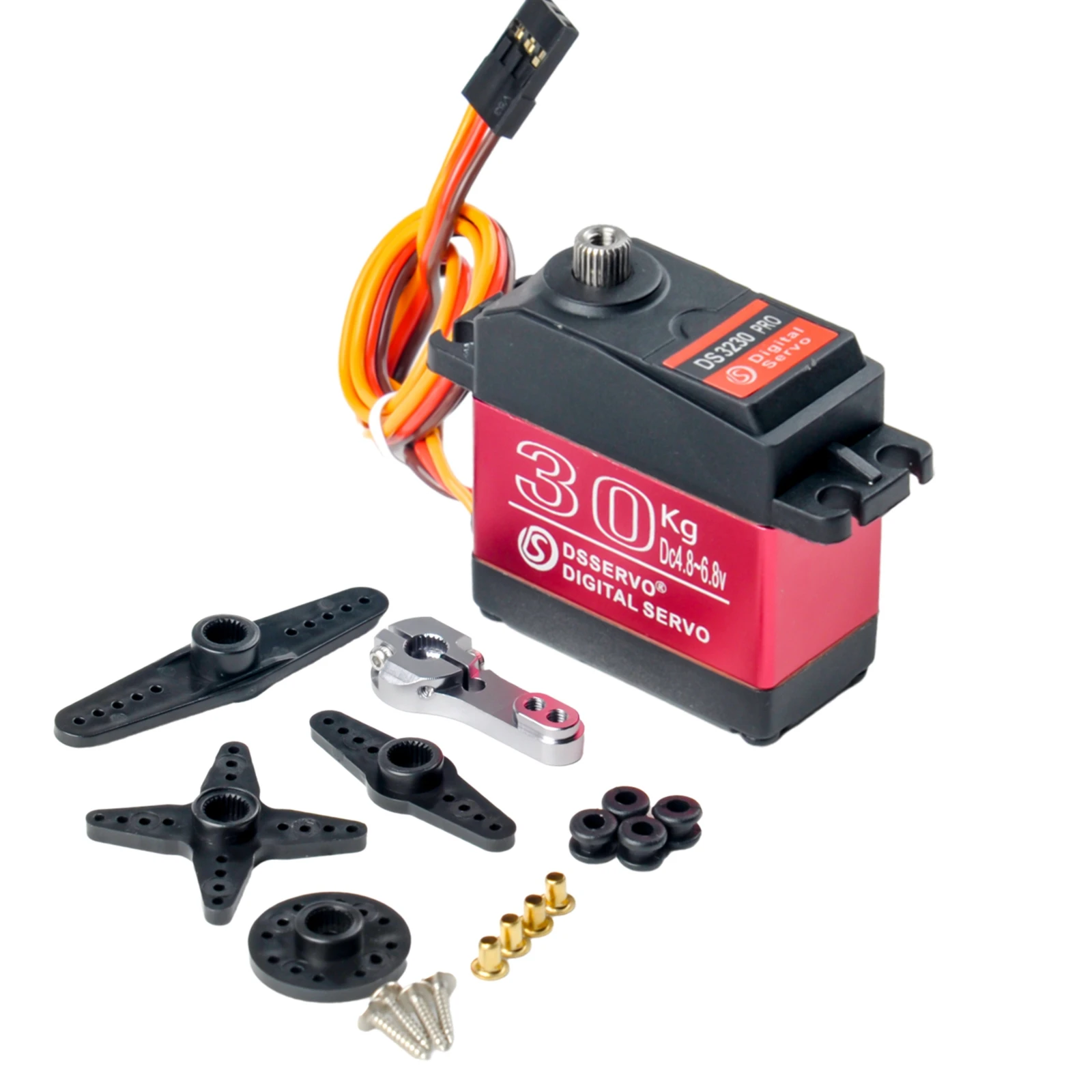 30kg Digital Servo Large Torque Full Metal Gear IP66 Waterproof 180 270 Degree For 1/8 1/10 1/12 RC Crawler Car Robot Part