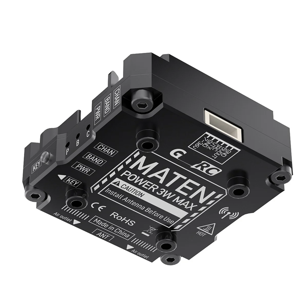 

AB53 для MATEN 5,8G 3 Вт VTX PRO 3000 МВт 80-канальный видеопередатчик DC7-36 В встроенный микрофон для FPV гоночного дрона дальнего действия