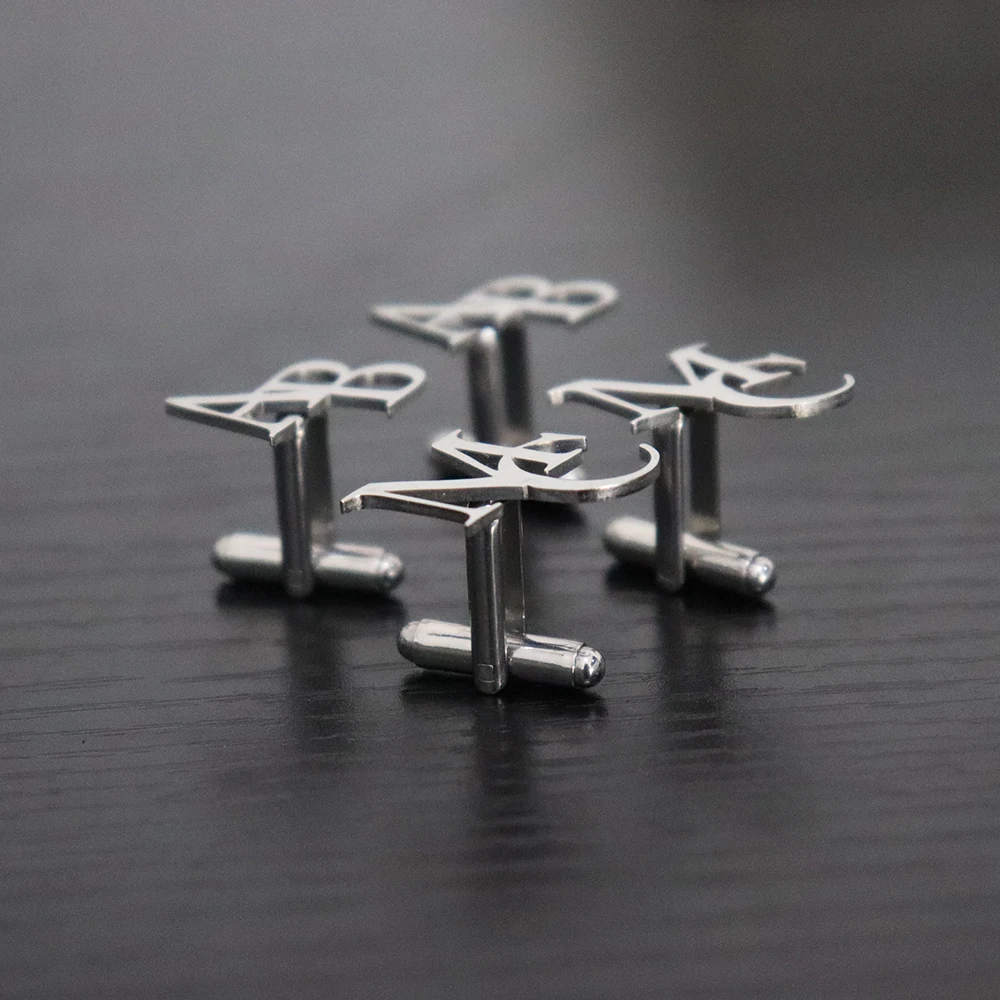 Personalisierte Initialen-Manschettenknöpfe für Hochzeiten, Bräutigam-Anzugknöpfe, Gentleman-Manschettenknöpfe, personalisierte Manschettenknöpfe für Herren-Accessoires – Detail 5