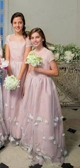 Mãe e filha vestidos da menina de flor vestido de princesa tule miçangas bonito crianças vestido elegante