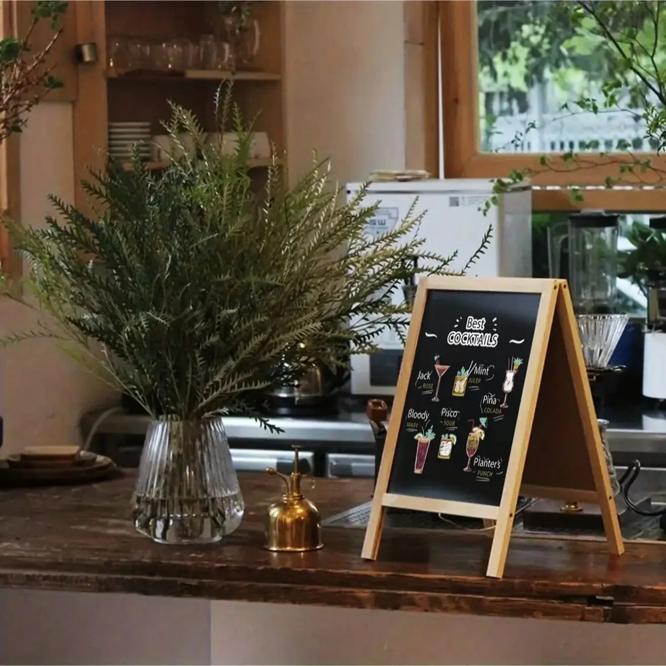 

Двусторонняя складная доска для сухого стирания, стираемая обучающая доска, комбинация с деревянной рамой, доска для рекламы