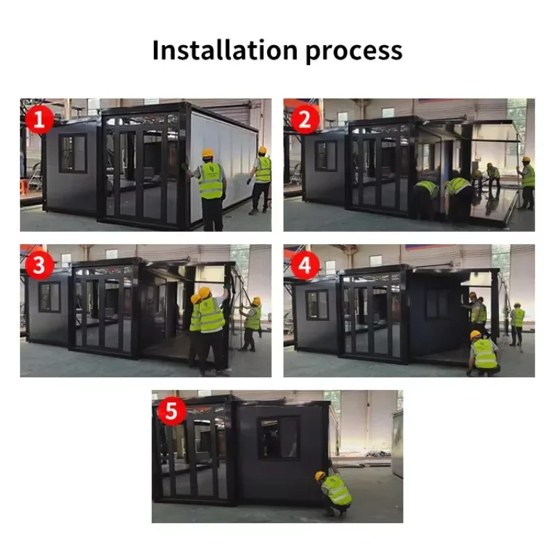 YG Prefabricated Container House Fold Out Tiny House Luxury Modular Home Australia Expandable Modern Foldable Container Houses