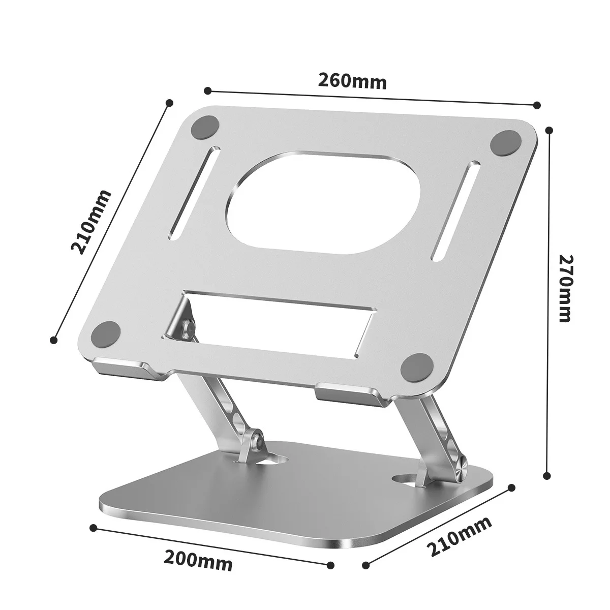 ขาตั้งแล็ปท็อปปรับความสูงได้เข้ากันได้กับ MacBook Pro/Air 13-17.3 นิ้วแล็ปท็อปอลูมิเนียมขาตั้งแล็ปท็อปพับได้ Dj แล็ปท็อป Stan