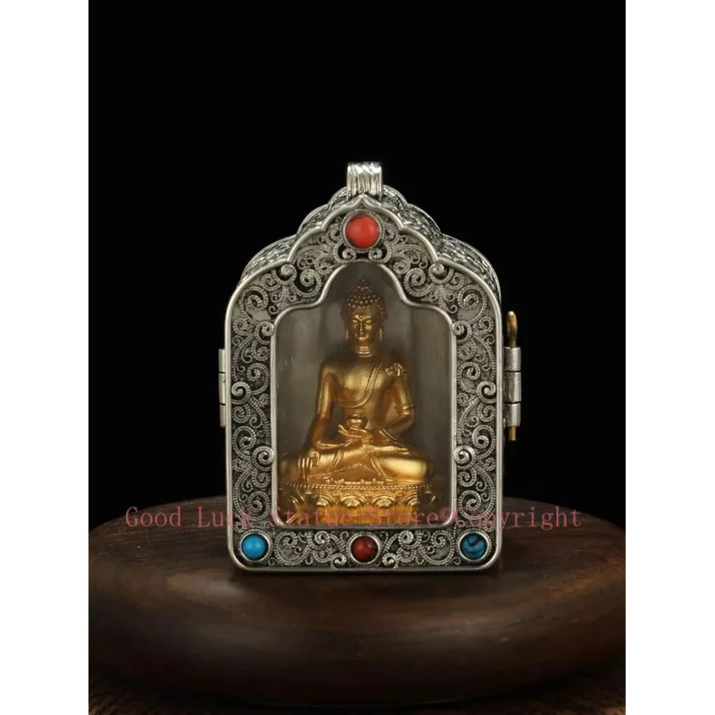 50% OFF 2025 Thailand Nepal Tibet Temple Omnipotent Shakyamuni Buddha Pocket amulet bless safety good luck all-powerful talisman