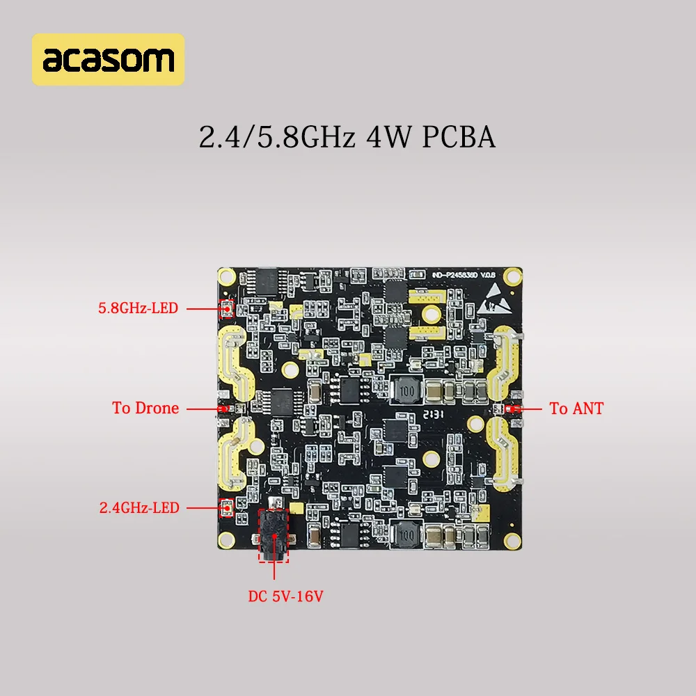 Imagem -05 - Faixa de Freqüência Dupla para Dji Drone Fpv Extensor Alcance Amplificador 2.4g & 5.8g Impulsionador Sinal para Mavic Fantasma Avata