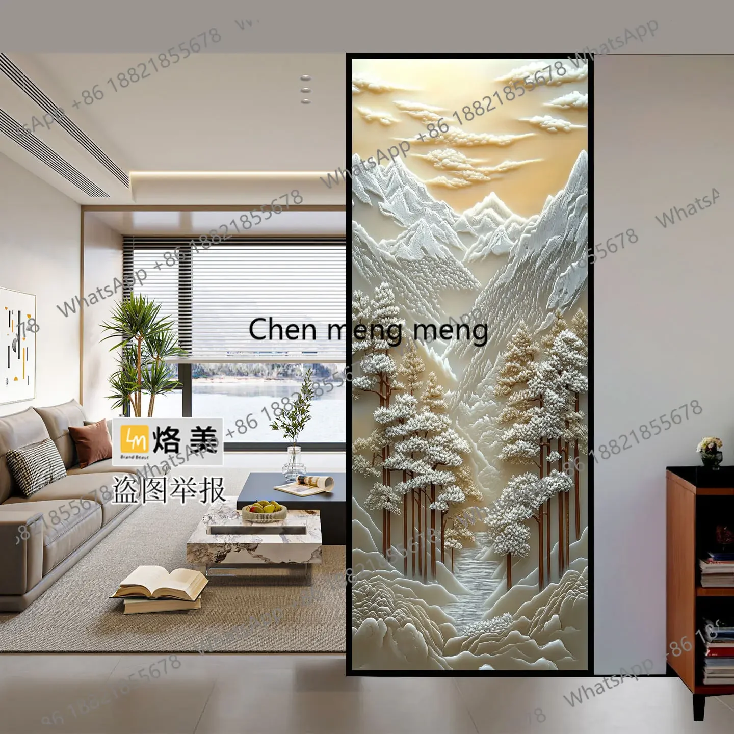 Hot sales Tempered glass art living room partition dining room screen shower room entrance