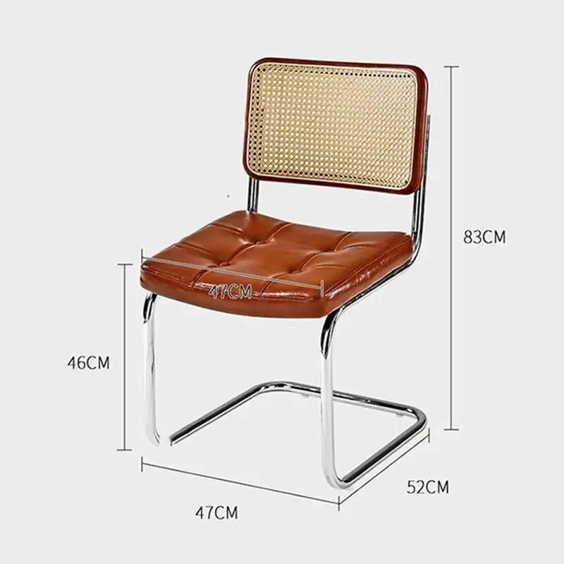 

Japandi Trendy Chair Vintage Dining Aesthetic Party Outdoor Dining Chairs Rattan Garden Chaise Salle À Manger Home Furniture