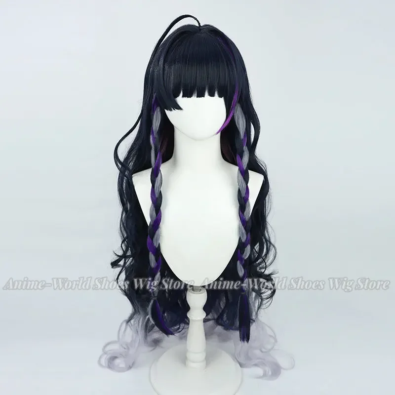 110CM Vtuber Nijisanjien EN7 XSOLEIL Meloco Kyoran Cosplay Wig Mixed Colors Wig Anime Cosplay Wigs Heat Resistant Synthetic Wigs