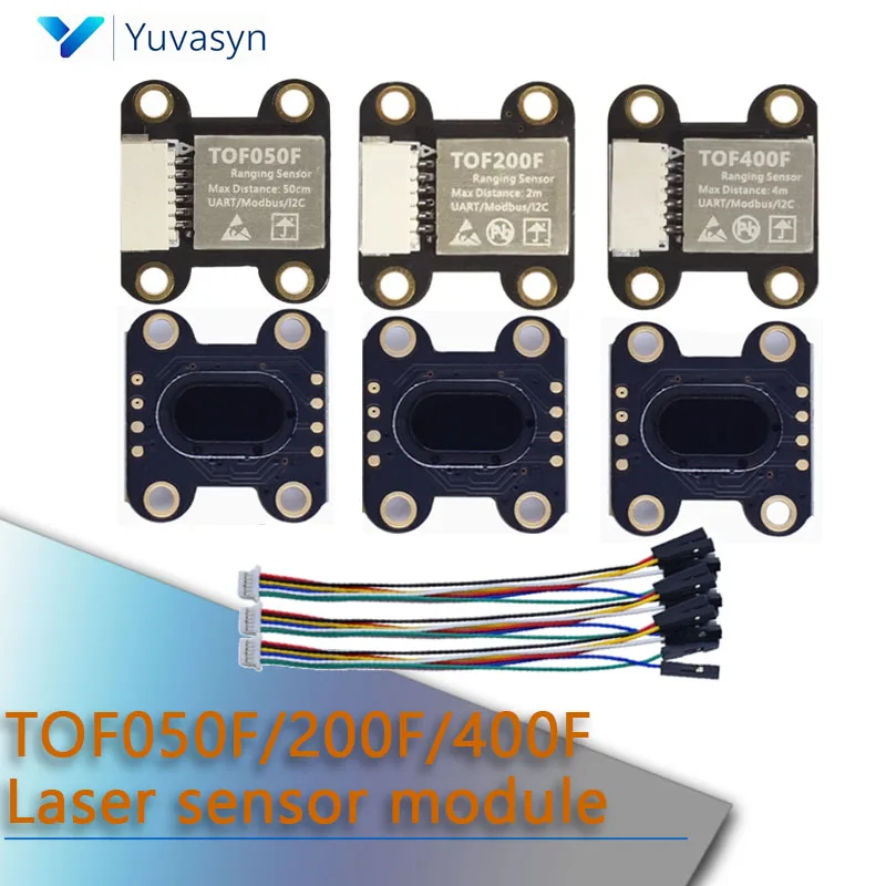 TOF050F/TOF200F/ TOF400F Laser Distance Measurement Sensor Module ToF 50CM/2M /4M IIC/MODBUS Serial Port Mode
