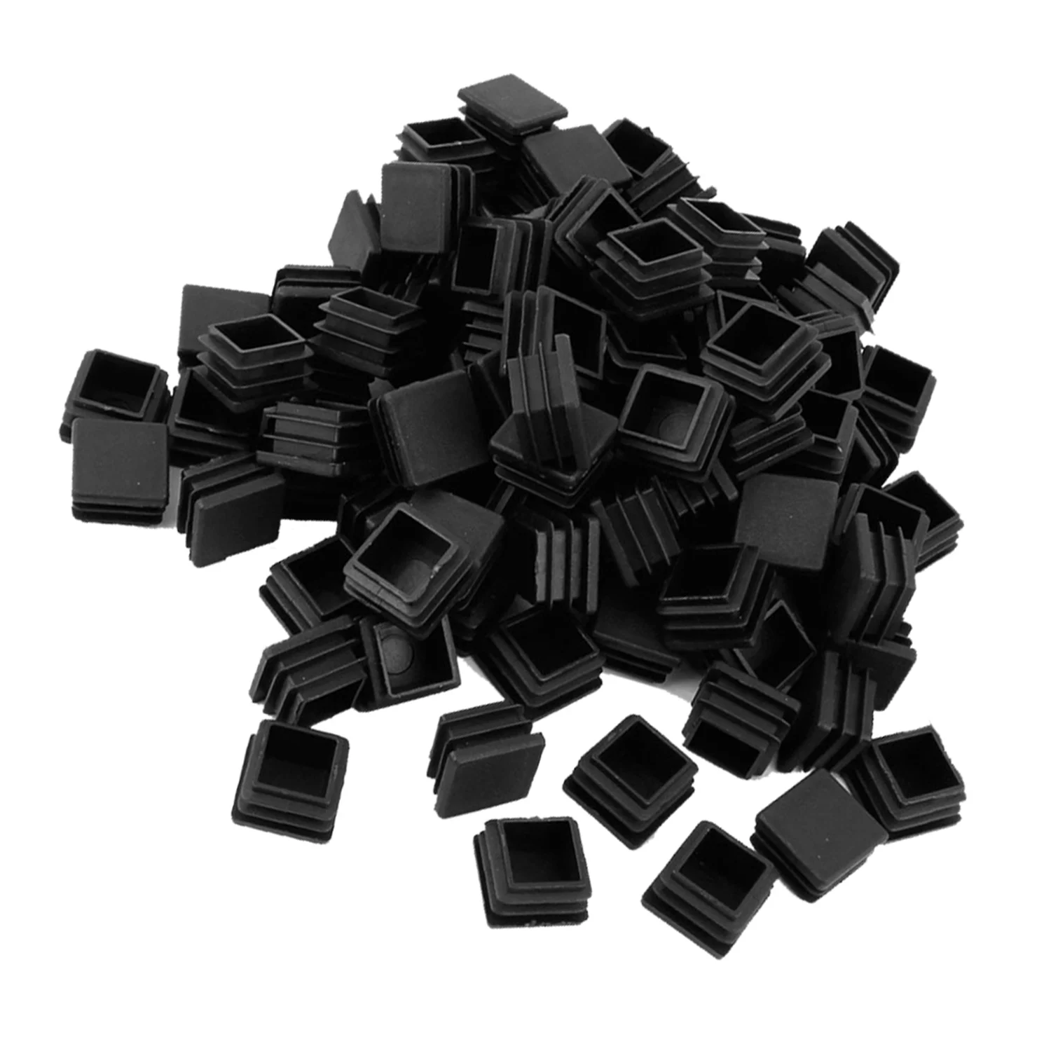 130 pezzi inserti per tubi quadrati in plastica tappi ciechi neri - 100 pezzi 20 mm x 20 mm e 30 pezzi 25 x 50 mm-AT64