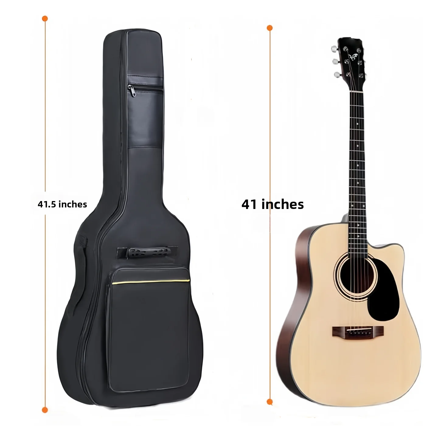 Thiened Guitar Bag Universal for 38-4 Inch Wooden Folk Guitar Protective Bapa Case oulder Bag Anti-Fall Mango Brand