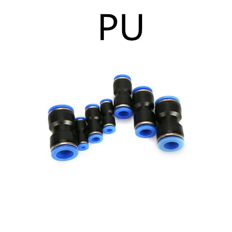 Accesorios de conector de tubo de conexión neumática, tubo de agua rápido de aire, manguera de empuje de 4mm, 6mm, 8mm, 10mm, 12mm, PU PG
