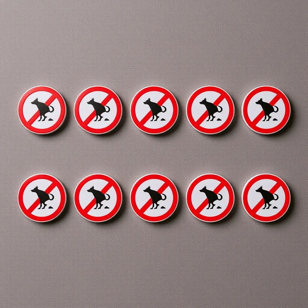 

10 Sheets Funny Prohibitory Sign Animal Stickers Fuuny Pet Poop Clean up Cat Car Window Dog