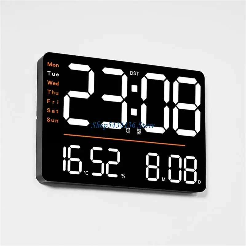 H7ED LED Digital Alarm Clock Large Screen Display Hygrometer Temperature Sensors Timer