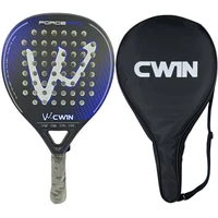 Cwin Paddle Racket Carbon Fiber Soft EVA Face for Adult Prefessional Training Tennis Paddle Racquet with Padel Shovel Protector 3