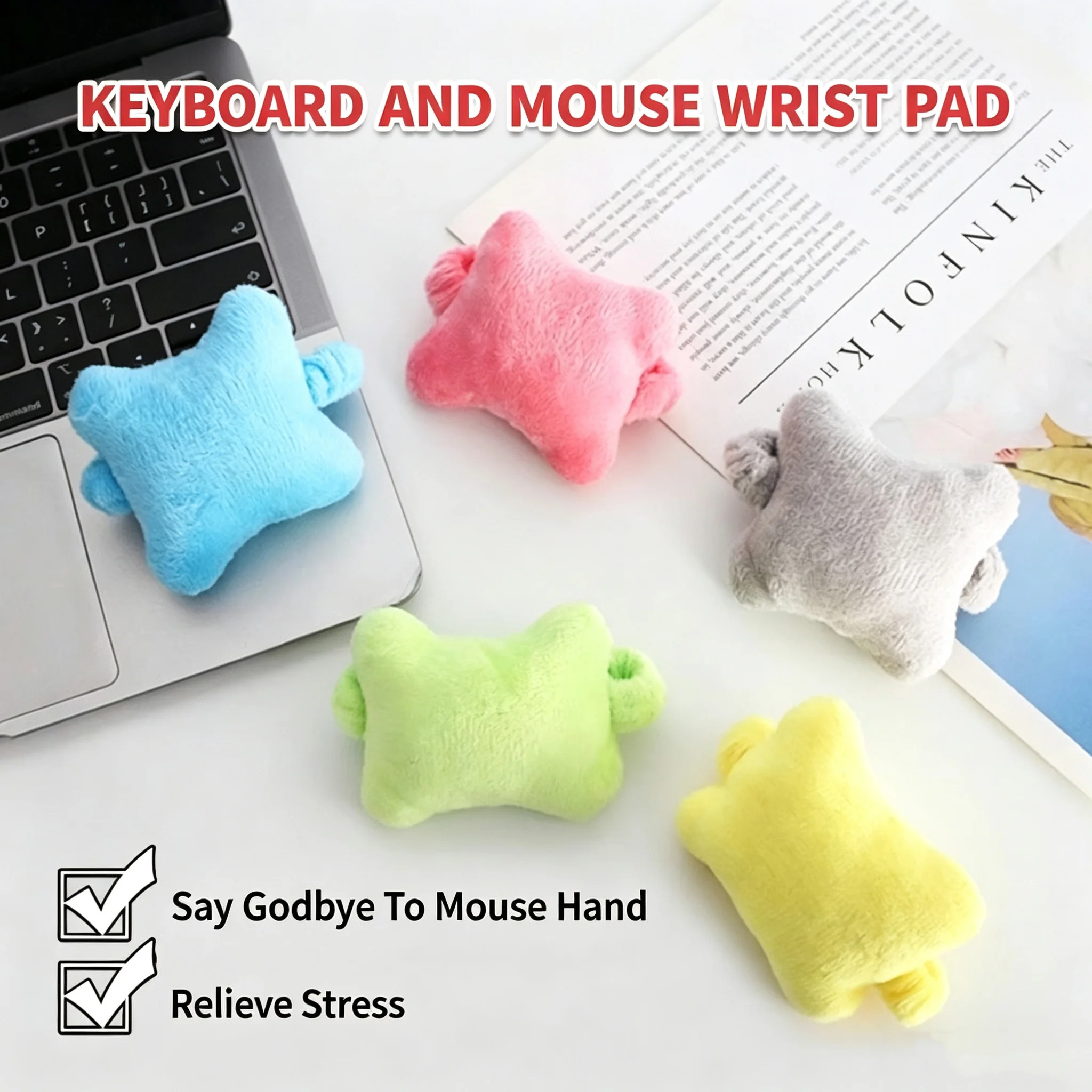 Cute Office Computer Typing Wrist Support Hand Pillow Desk Mouse Pad Protective Wrist Rest Ergonomic Hand Rest Pad