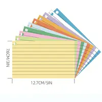 Portable Horizontal Line Binder Memo Book Double-sided Loose-Leaf Flash Cards With Cover Loose-Leaf Index Cards Study 5