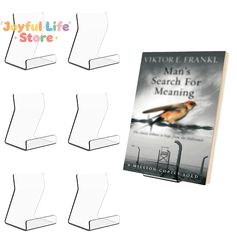 Hot Sale 1/2/6 Pcs Transparent Display Stand Book For Shelf Desktop Bookshelf Acrylic Clear Storage Office