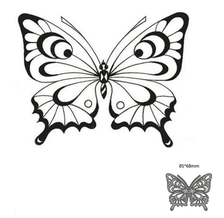 

Butterfly metal cutting dies mold Scrapbooking decoration paper craft knife mould blade punch template Embossing stencils 1PCS