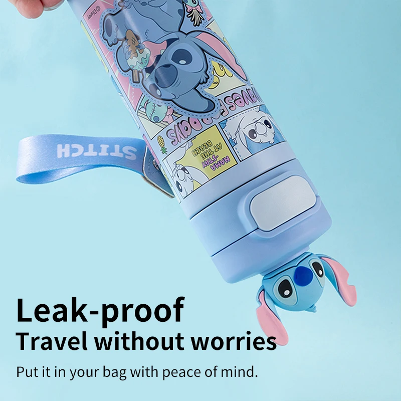 زجاجة مياه رياضية معزولة من الفولاذ المقاوم للصدأ على الوجهين للأطفال من ديزني للاستخدام المدرسي للطلاب