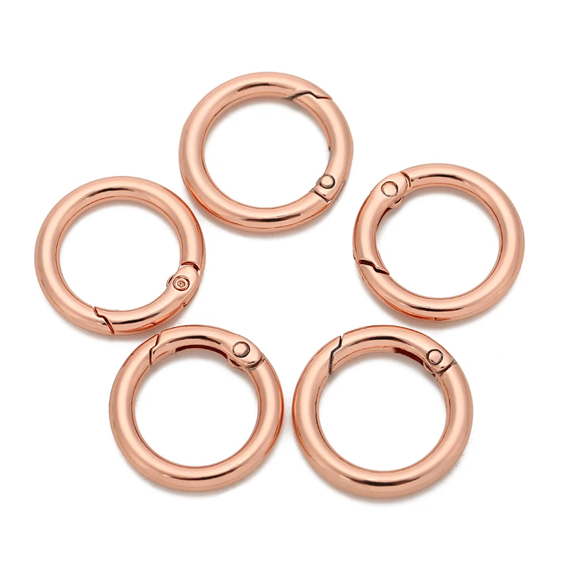 5PCS 25mm 28mm 30mm Open Spring Ring Buckle Keyring Key Chains (Never Fade) Round Split Ring Key Rings For Bag Jewelry Finings