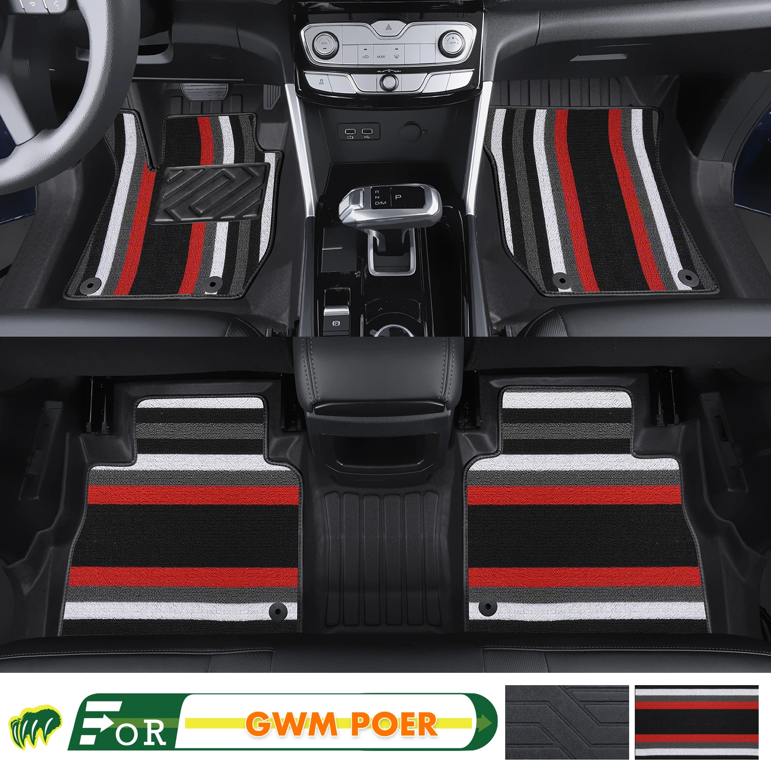 

Left-hand Drive Car Floor Mat For GWM POER 2020-2024 Full Surround Foot Mat Automotive Floor Mat Interior Floor Liner