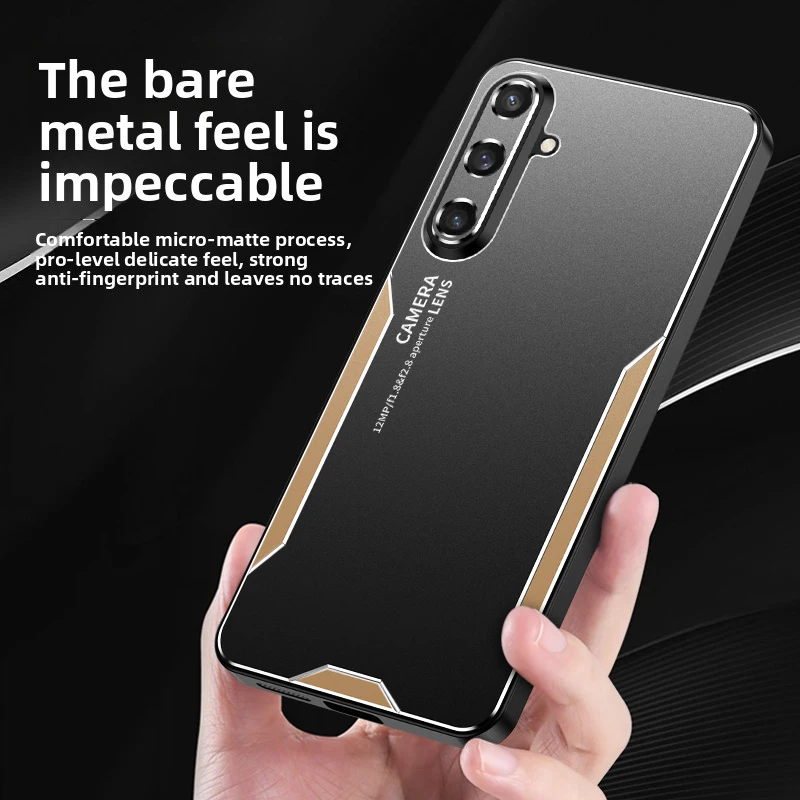 Metal Back Cover Phone Case Lens Protection For Samsung Galaxy A06 A05s A25 A17 A16 A15 A14 A07 A26 Anti-Drop Silicone Soft Case