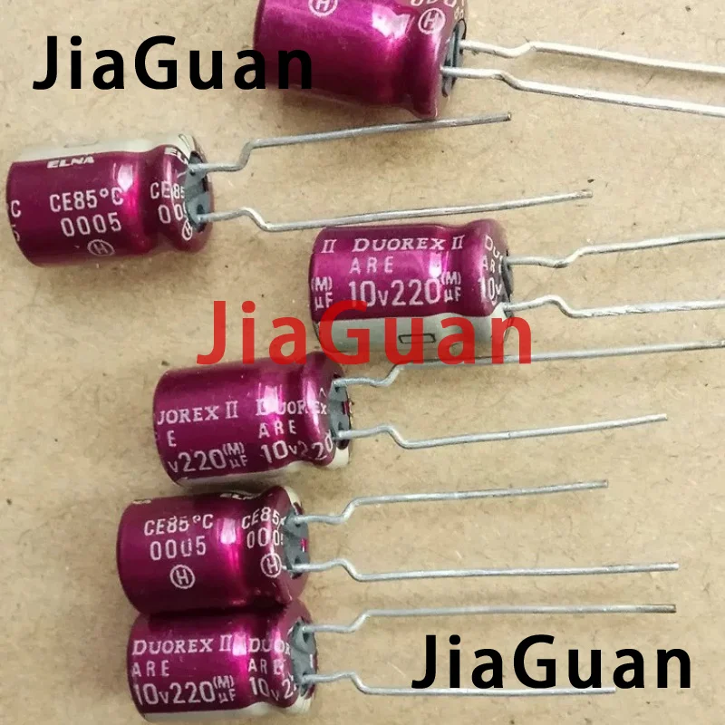 10PCS/lot original ELNA DUOREX II 10V220UF 8X12MM 85C ARE 220UF 10V electrolytic capacitor free shipping