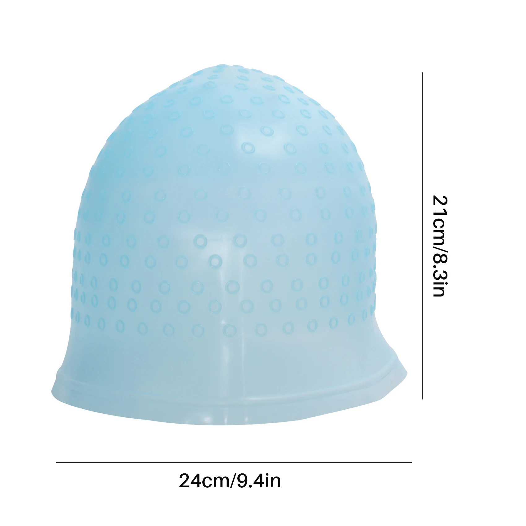 -AT52 Reusable Salon Highlighting Dye Hair Coloring Frosting Cap With Metal Hook Blue