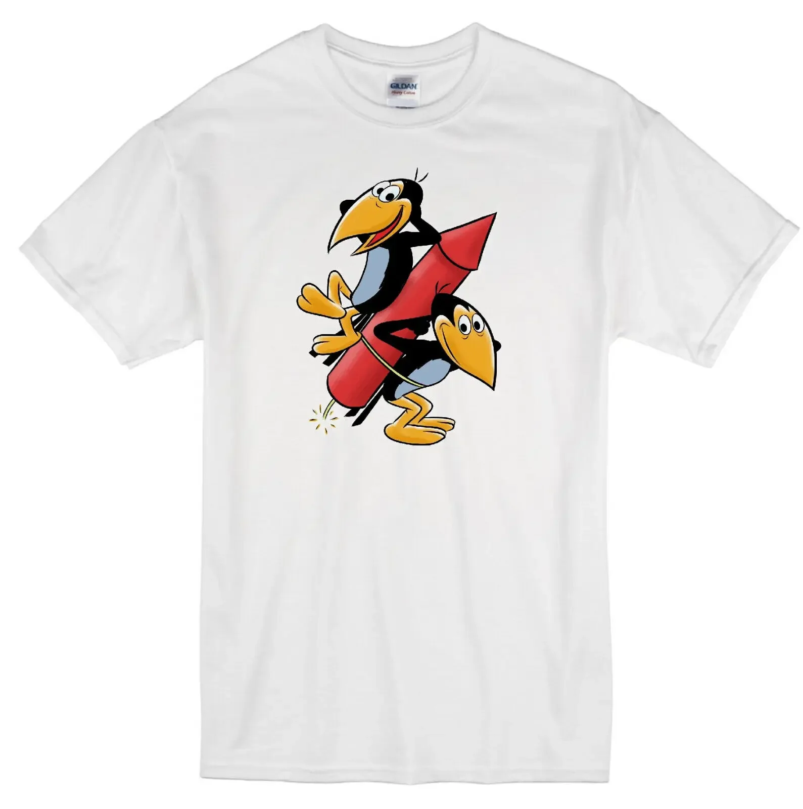 Heckle and Jeckle Cartoon Magpies Comedy Crows Vintage Retro Tv White T-ShirtUnisex T-shirts for Men Women Summer Tees Cotton Lu