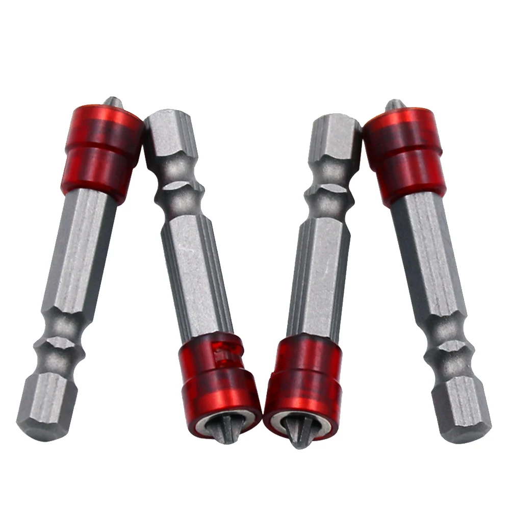 

4Pcs Magnetic Anti-Slip Driver Bits Long Screwdriver Bit Set High Precision Smooth Surface Strong Magnet for Electric