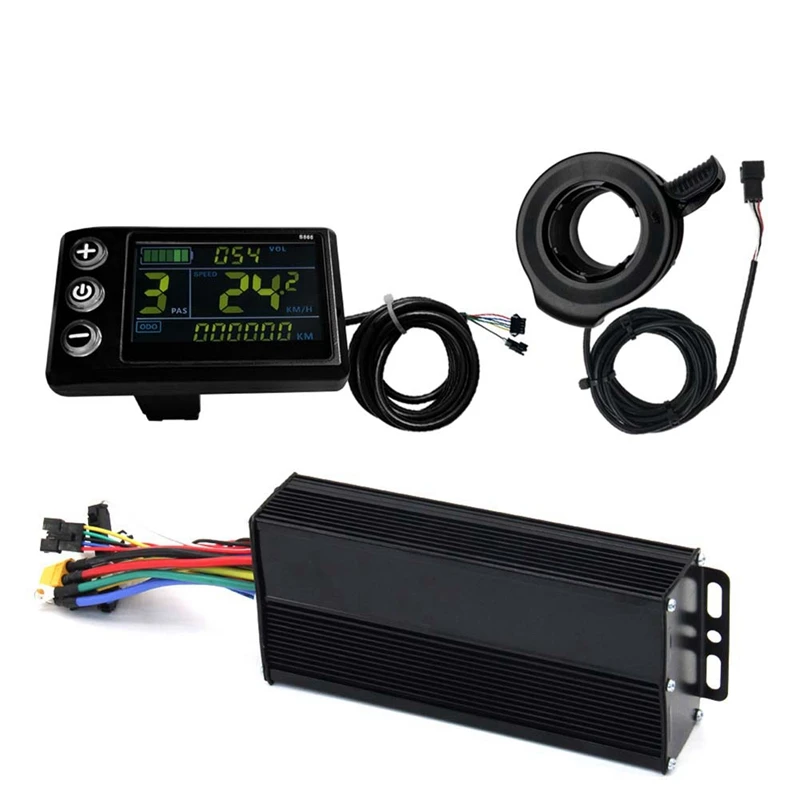 B48B-Three Mode Ebike Sine Wave Controller 40A 36V/48V/52V With S866 LCD Color Display SM Connector 2000W Motor