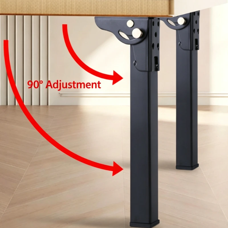 4pcs Foldable 90 ° table foot folding legs support legs camping table tripod, metal folding accessories Fast and convenient