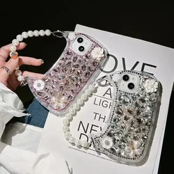 Luxury Designer Handbag Style Phone Cover with Jewels, for iPhone 15, 14, 13, 12, 16 Pro Max
