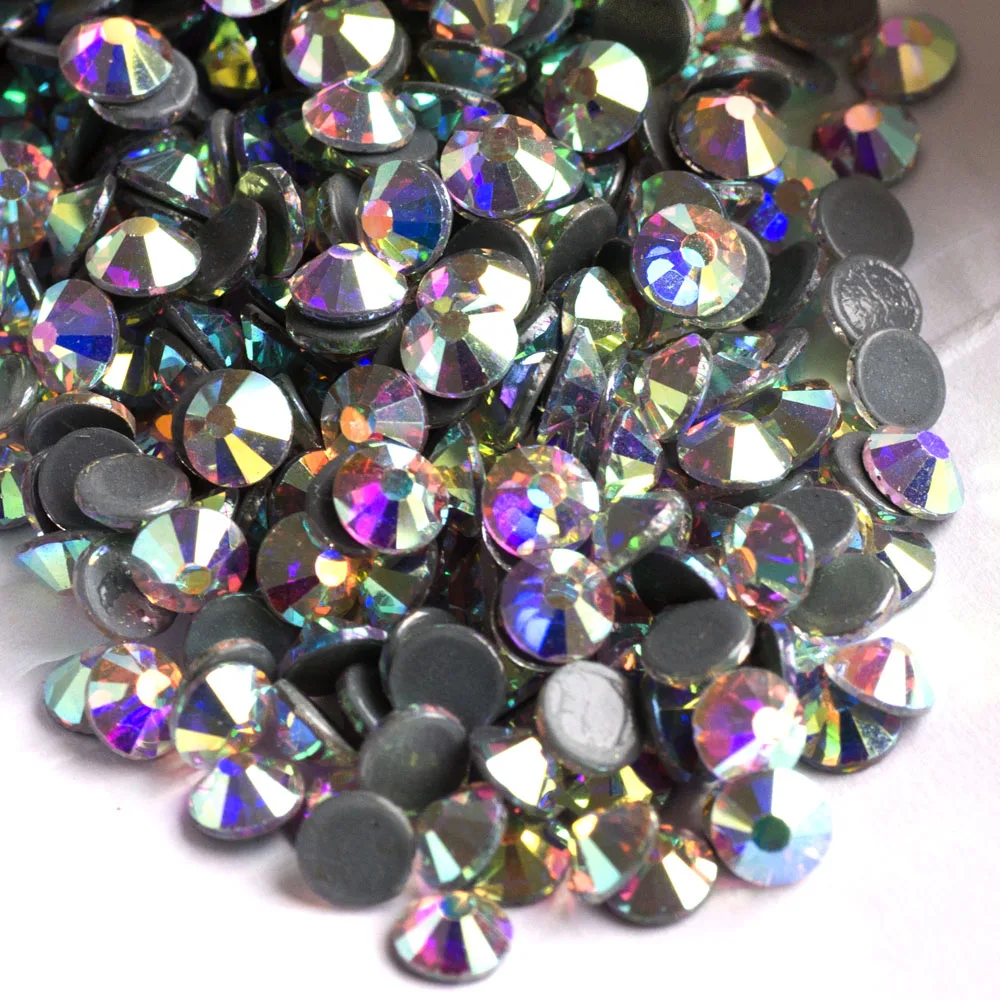 Hotfix Crystal AB Rhinestones DIY Iron On Jewelry Making Glass Beads Flatback Crafts Accessories Stones For Cap Dancing Dress